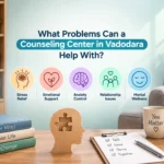 Counseling center in Vadodara providing professional support for stress, anxiety, overthinking, relationships, and emotional well-being.
