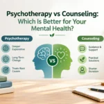 Psychotherapy vs Counseling: A guide to choosing the right mental health support for emotional well-being at The Mind Clinic in Vadodara.