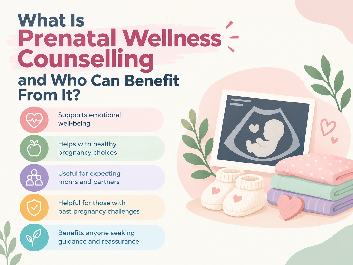 Prenatal wellness counselling in Vadodara at The Mind Clinic – Dr. Shachi Patel for emotional wellbeing during pregnancy.